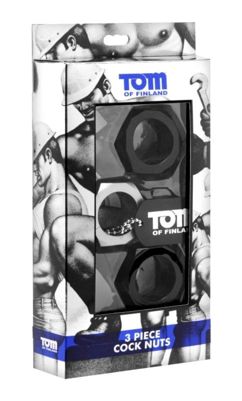 Tom of Finland 3 Piece Cock Nuts - - Cock Rings