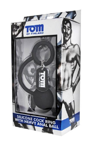 Tom of Finland Silicone Cock Ring & Weighted Anal Ball - Cock Rings