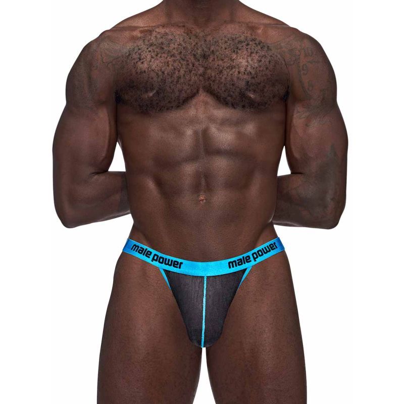 Male Power Casanova Uplift Micro Male Thong Black L/XL - Black - Jocks and G-Strings