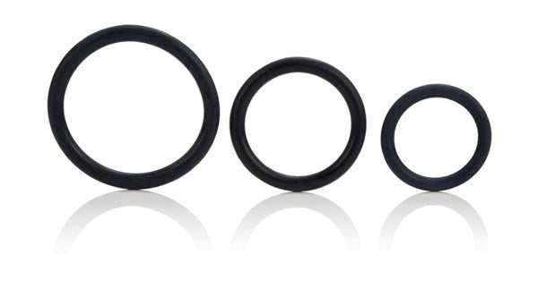 Tri-Rings Black - - Stretchy Cock Rings