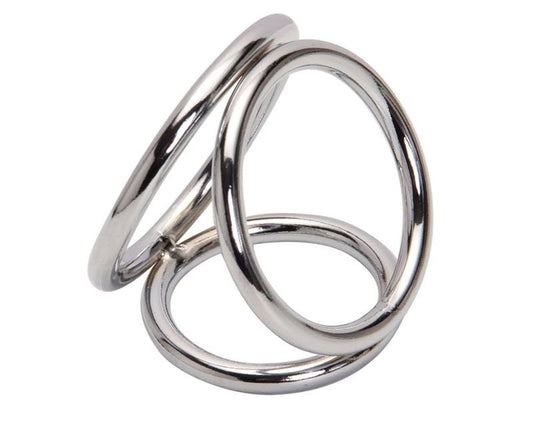 Triple Cock & Ball Divider Ring - Cock Rings
