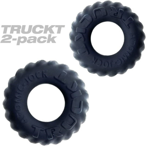 Truckt 2 Piece Cockring Set Special Edition Black - Stretchy Cock Rings