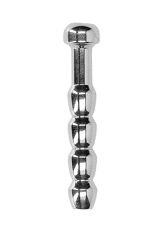 Urethral Sounding Stainless Steel Ribbed Plug - - Penis Plugs