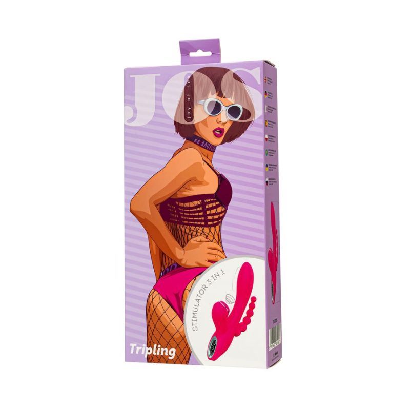 JOS Tripling Triple Rabbit Style Clitoral Stimulator - - Rabbit Vibrators