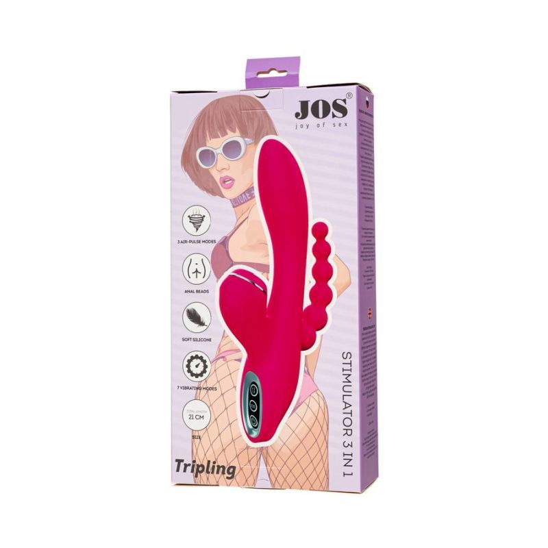 JOS Tripling Triple Rabbit Style Clitoral Stimulator - - Rabbit Vibrators