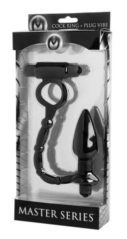 Viaticus Cock Ring With Anal Vibe Plug - Cock Rings