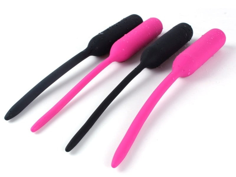 Vibrating Silicone Urethral Sound Small - - Penis Plugs