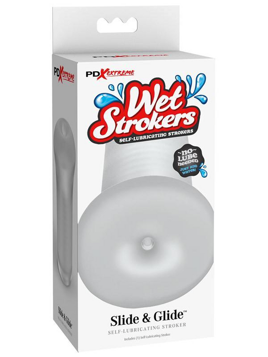 Pipedream Wet Strokers Slide and Glide Male Masturbator - Masturbators and Strokers