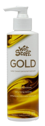 Wet Stuff Gold Lubricant Pump Top - Water Based Lubes