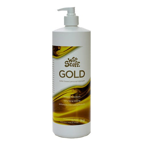 Wet Stuff Gold Lubricant Pump Top - Water Based Lubes