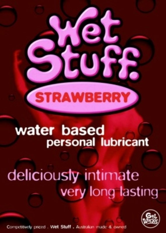 Wet Stuff Strawberry Lubricant - - Water Based Lubes