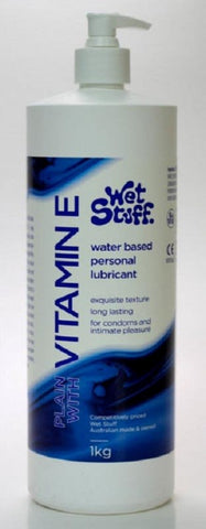 Wet Stuff With Vitamin E Lubricant Pump Top - Water Based Lubes