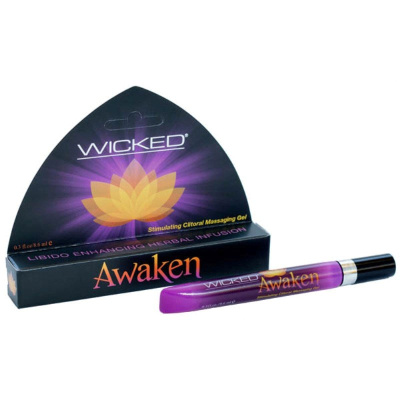 Wicked AWAKEN Clitoral Massage Gel - 8.6 ml - - Water Based Lubes