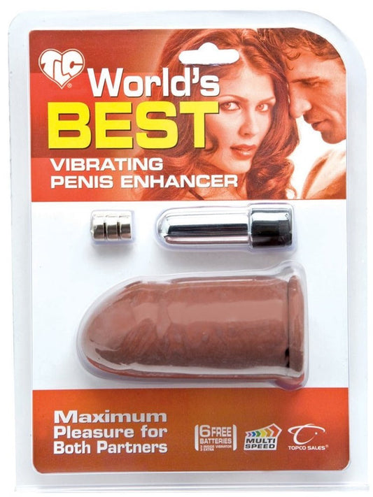 World's Best Vibrating Penis Enhancer Brown - Pumps, Extenders and Sleeves