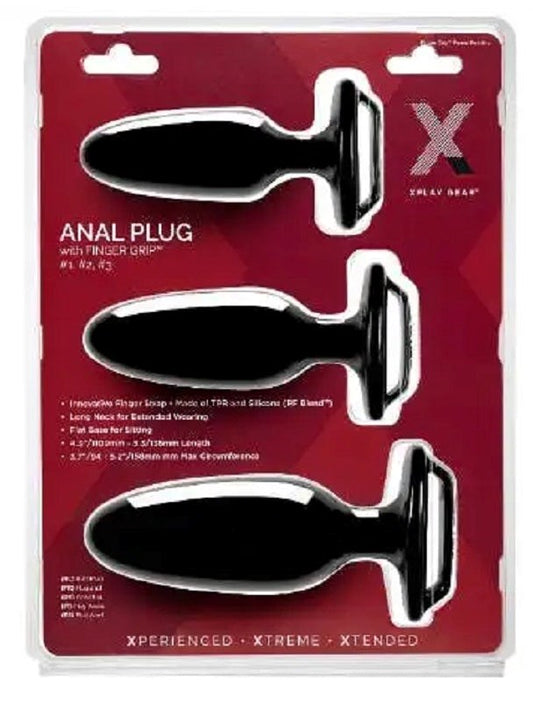 Xplay Anal Plug with Finger Grip Kit - Anal Dildos