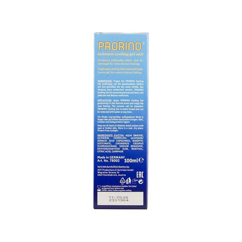 Hot Ero PRORINO Water Soluble Cooling Gel Soft 100ml - Water Based Lubes
