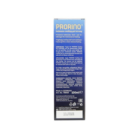 Hot Ero PRORINO Water Soluble Cooling Gel Strong 100ml - Water Based Lubes