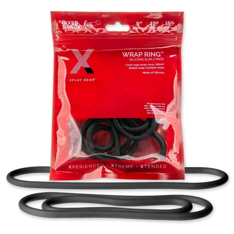 Xplay Silicone Thin Wrap Ring 3 Pack - - Cock Rings