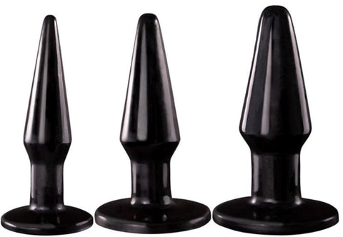 Xplorer Anal Training Butt Plug Kit - Black - Butt Plugs