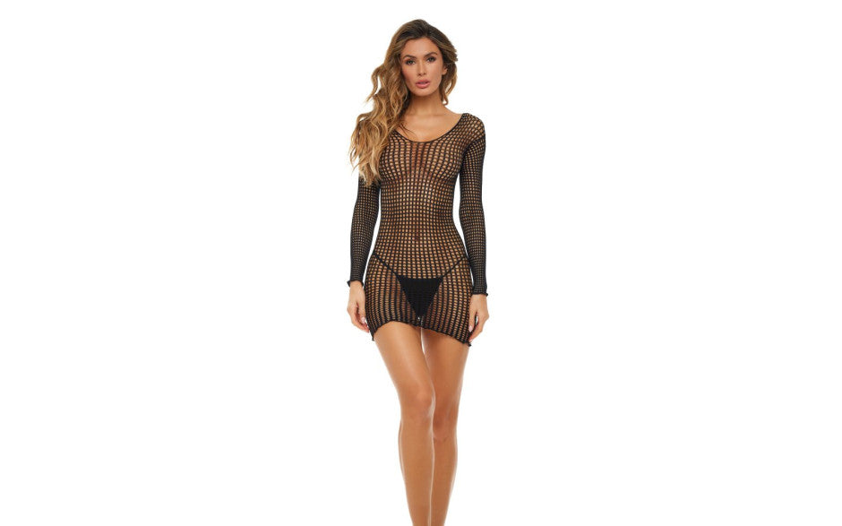 Rene Rofe Crochet Seduction Womens Dress Black OS - Black - Skirts And Club Wear