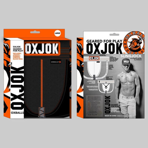 Oxballs Slingjock Upthrust Slider-Strap Jock Black Iron - Jocks and G-Strings