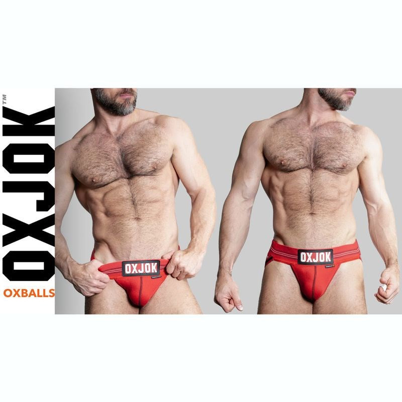 Oxballs Slingjock Upthrust Slider-Strap Jock Red Hot - Small - Jocks and G-Strings