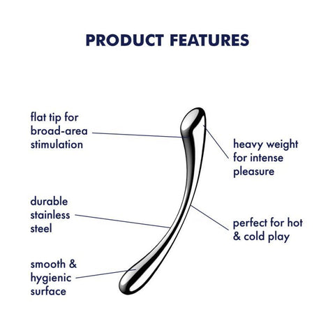 Satisfyer Cosmic Crest 1 High Quality Metal Dildo - Steel Sex Toys