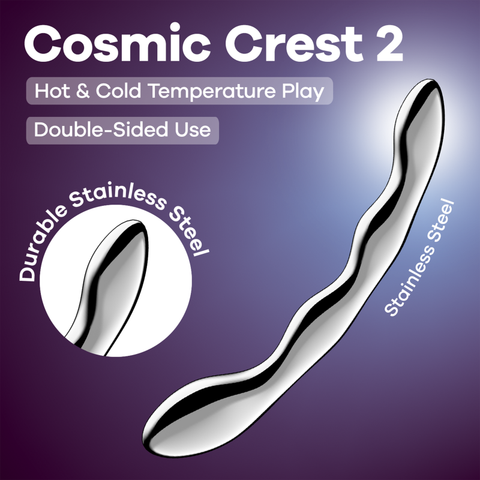 Satisfyer Cosmic Crest 2 Solid Metal Dildo - Steel Sex Toys