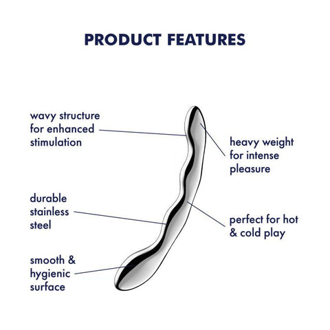 Satisfyer Cosmic Crest 2 Solid Metal Dildo - Steel Sex Toys