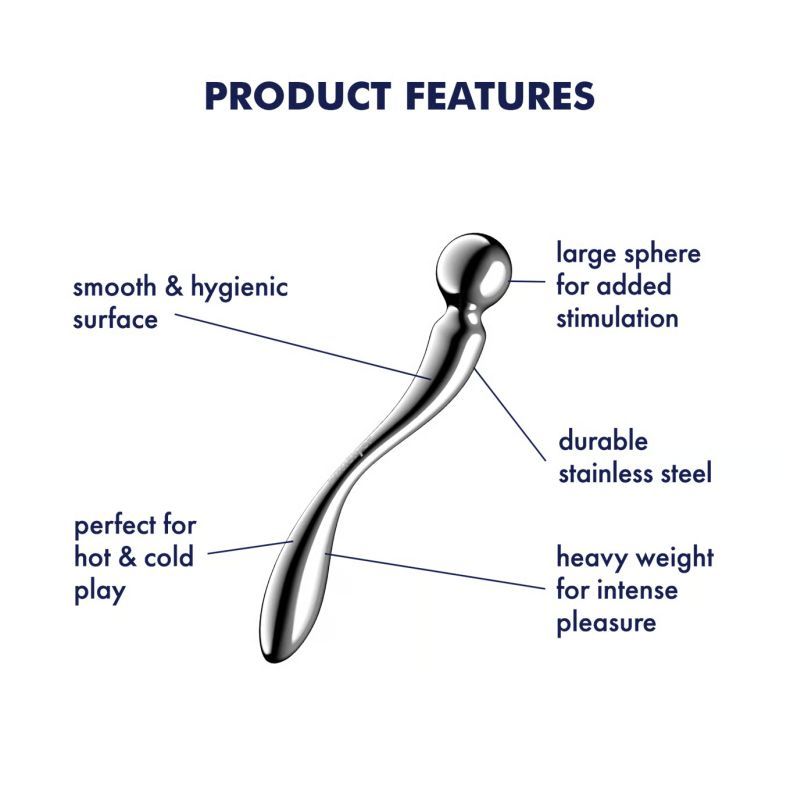 Satisfyer Star Force 2 Body Safe Metal Dildo - - Steel Sex Toys