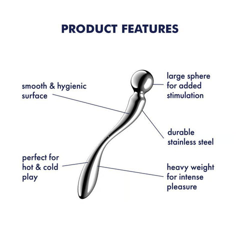 Satisfyer Star Force 2 Body Safe Metal Dildo - Steel Sex Toys