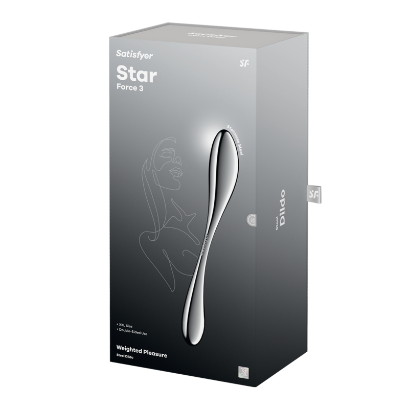 Satisfyer Star Force 3 Heavy Weighted Metal Dildo - - Steel Sex Toys