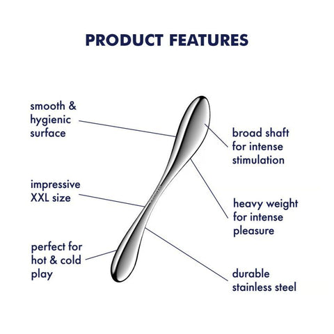 Satisfyer Star Force 3 Heavy Weighted Metal Dildo - Steel Sex Toys
