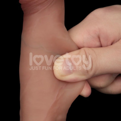 Lovetoy Sliding Skin Pro Dual Layer Realistic Silicone Dong - Realistic Dildos