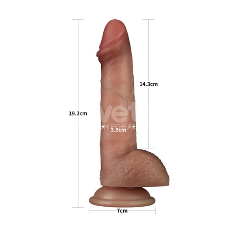 Lovetoy Sliding Skin Pro Dual Layer Realistic Silicone Dong - - Realistic Dildos