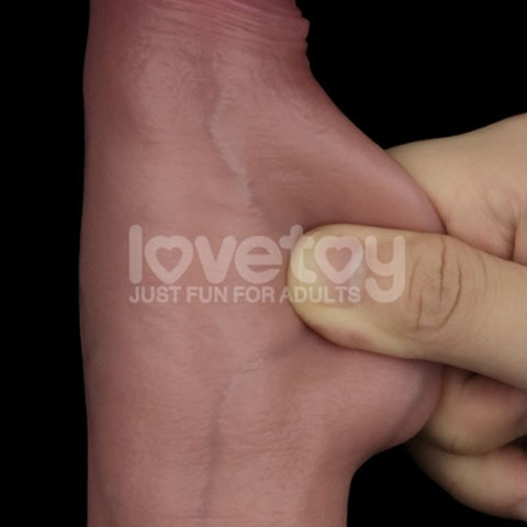 Lovetoy Sliding Skin Pro Dual Layer Realistic Silicone Dong - Realistic Dildos