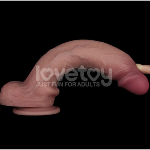 Lovetoy Sliding Skin Pro Dual Layer Realistic Silicone Dong - Realistic Dildos