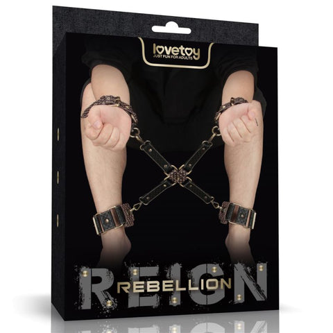 Lovetoy Rebellion Reign Fetish Play Hogtie Set - Cuffs And Restraints