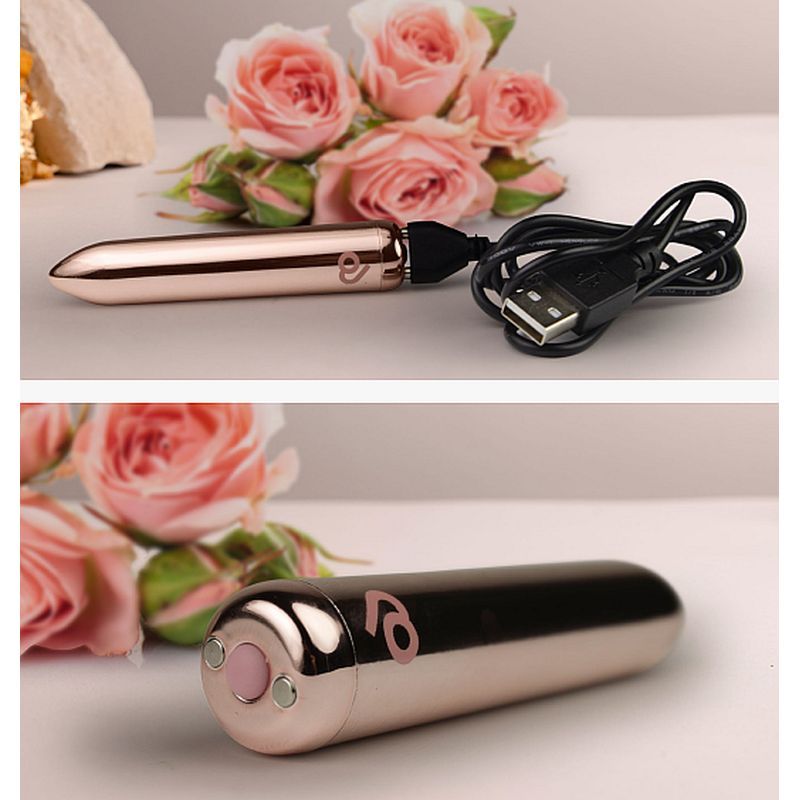 Rocks Off Golden Rose Rechargeable Bullet Vibrator - - Bullet Vibrators