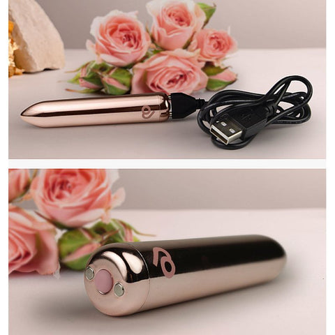 Rocks Off Golden Rose Rechargeable Bullet Vibrator - Bullet Vibrators