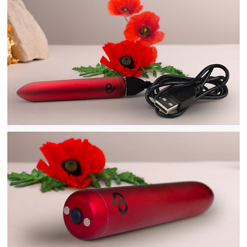 Rocks Off Poppy Red Rechargeable Bullet Vibrator - - Bullet Vibrators
