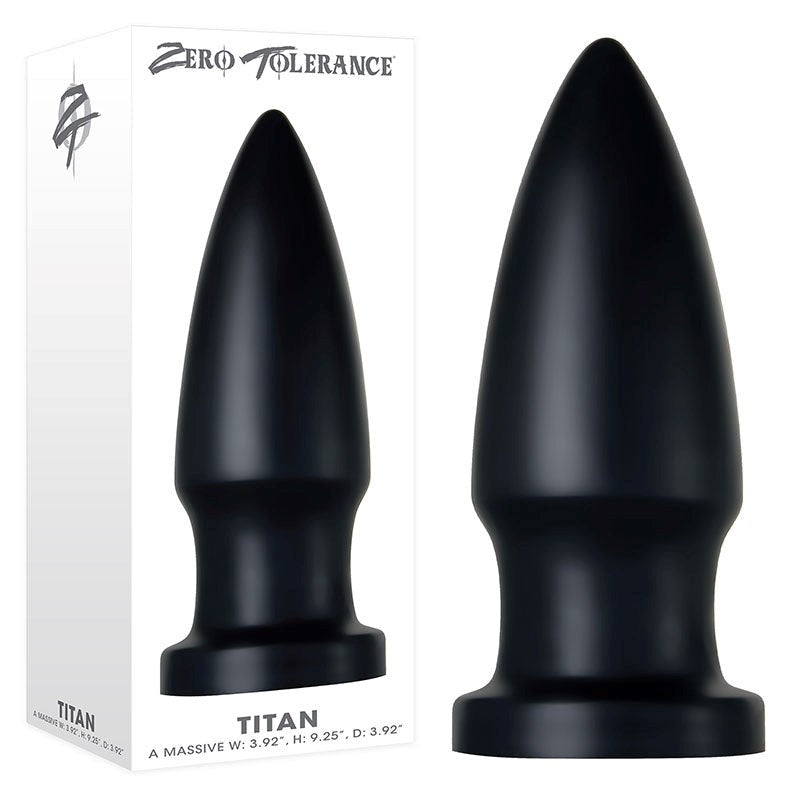 Zero Tolerance The Titan Giant Butt Plug - Black - - Butt Plugs