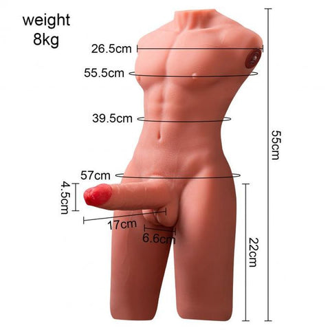 XISE Jason USB Auto Thrusting 17 cm Cock and Ass Male Torso - Masturbators and Strokers