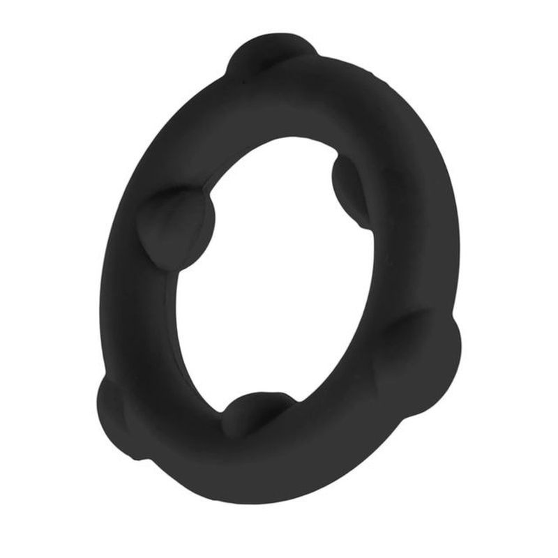 OxBalls Spinner Stretchy Silicone Cock Ring - Black - Stretchy Cock Rings