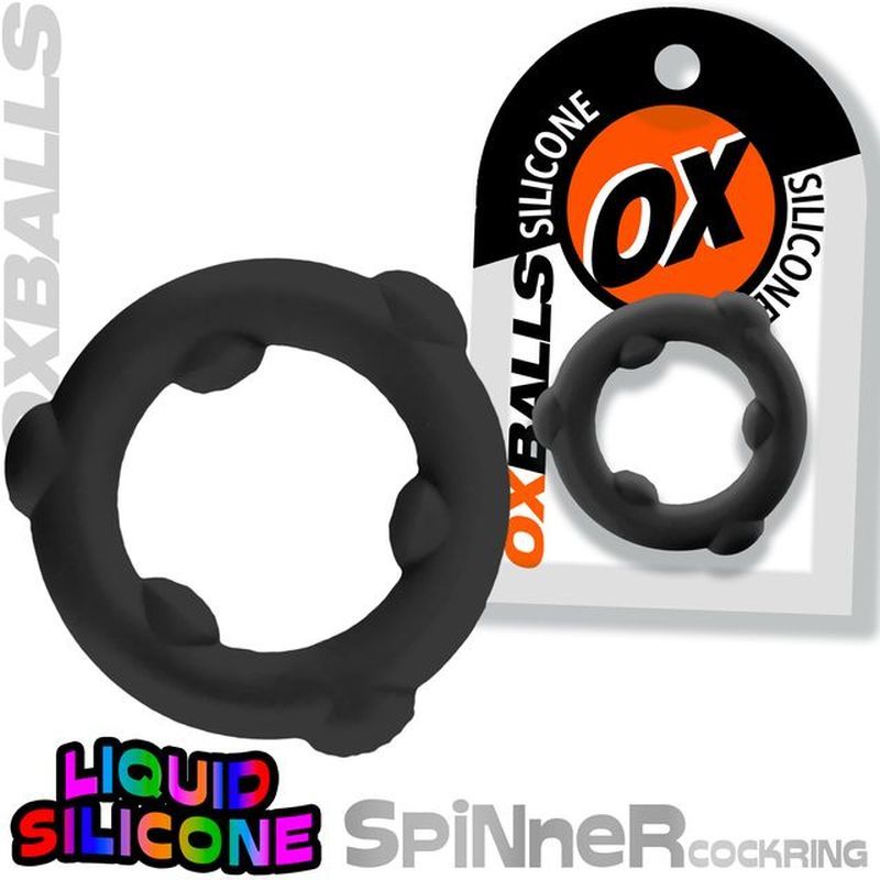 OxBalls Spinner Stretchy Silicone Cock Ring - - Stretchy Cock Rings