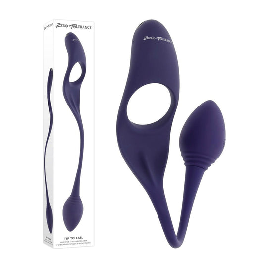 Zero Tolerance Tip To Tail Vibrating Plug & Cock Ring - Vibrating Cock Rings