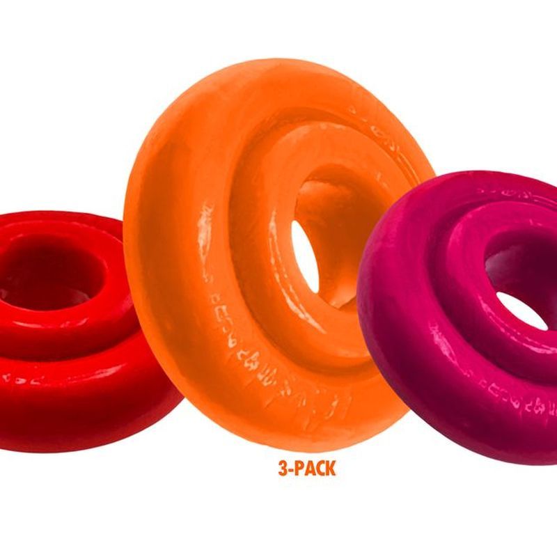 OxBalls RimRingz 3 Piece Multi Size Stretchy Cock Ring - - Cock Ring Sets