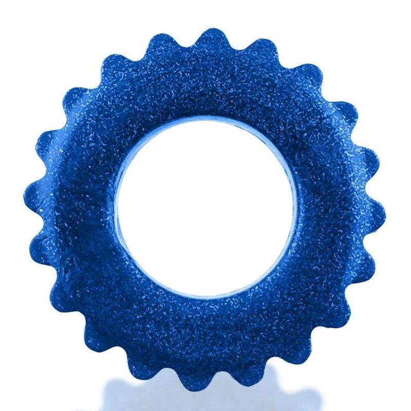 OxBalls Plushy Soft Comfort Fit Cock Ring - Blue - Stretchy Cock Rings