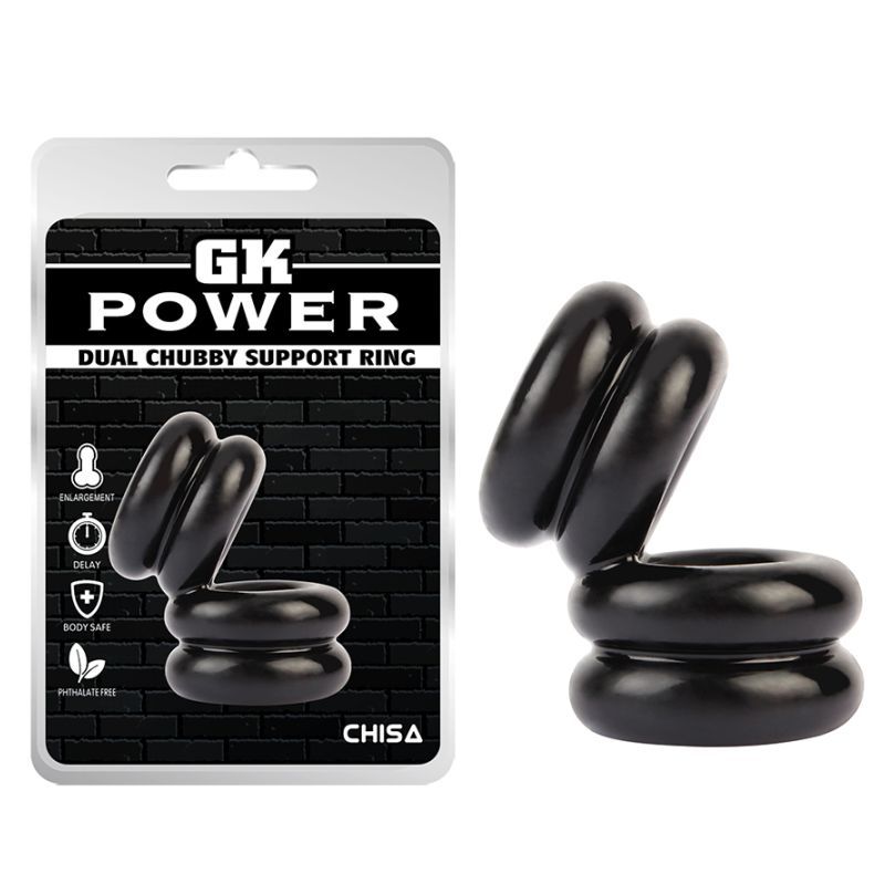 Chisa Double Stacked Dual Pleasure Mens Cock Ring - - Stretchy Cock Rings