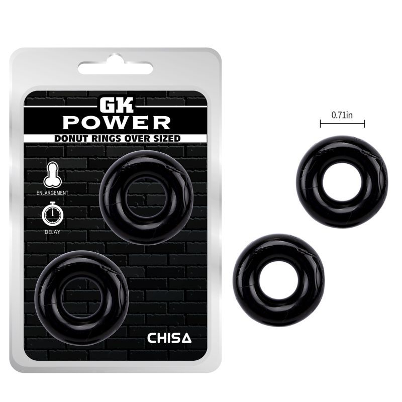 Chisa Mega Donut Shaped Cock Rings Twin Pack - - Cock Ring Sets